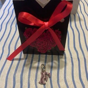 Brighton Pink and Silver F Charm